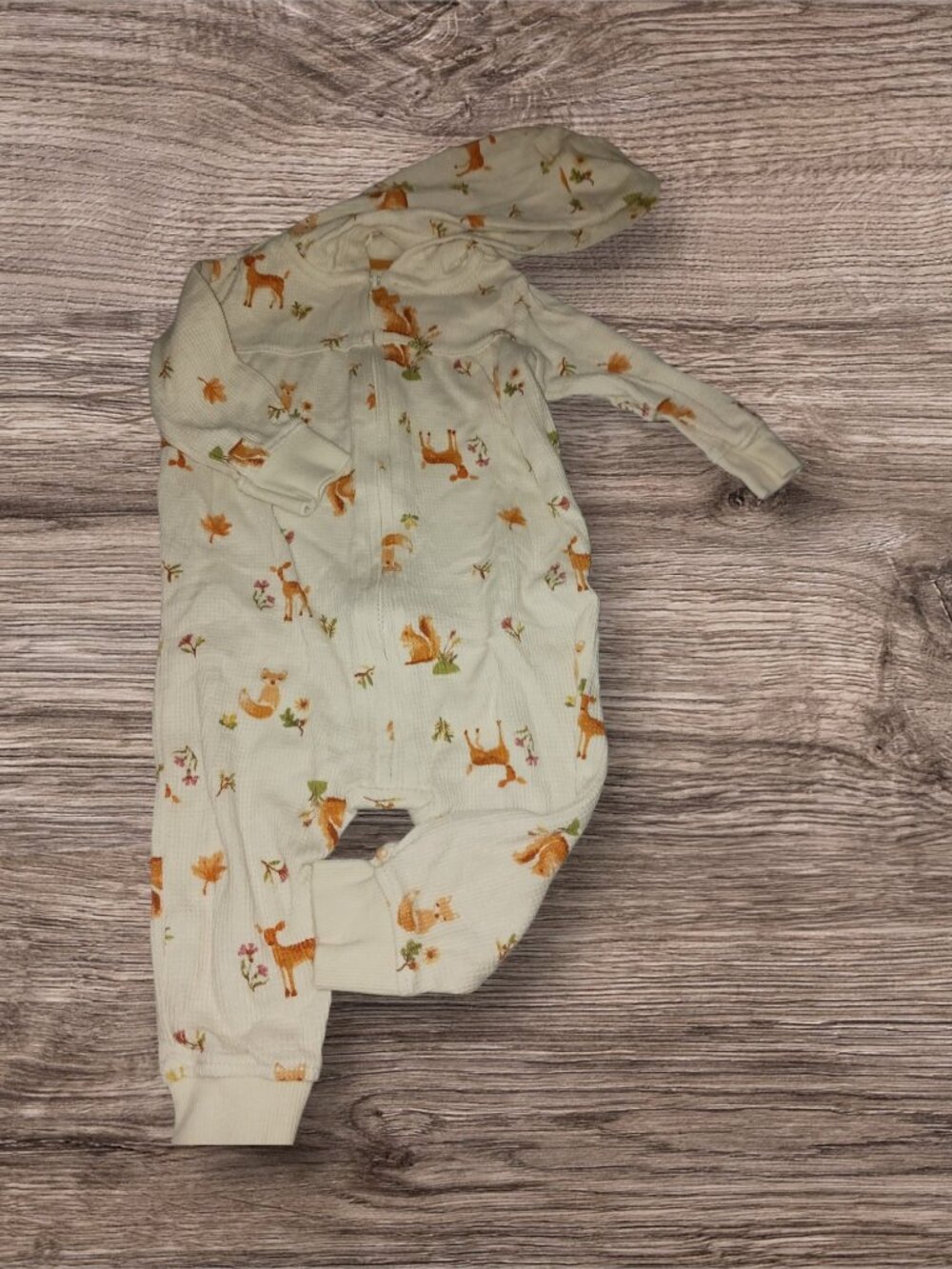 Carter's Baby Woodland Animal Zip Up Sleeper Pajamas 6 Months